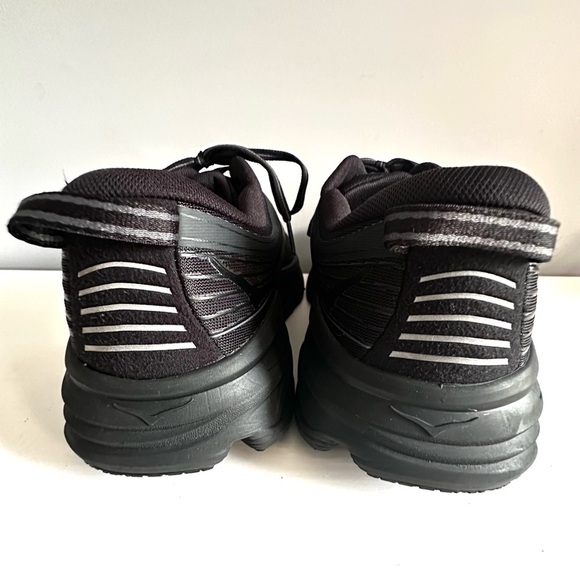 Hoka One One Bondi 7 X-Wide Low Top Black Sneakers Size 10.5 (4E) EUC Athletic - Picture 8 of 10